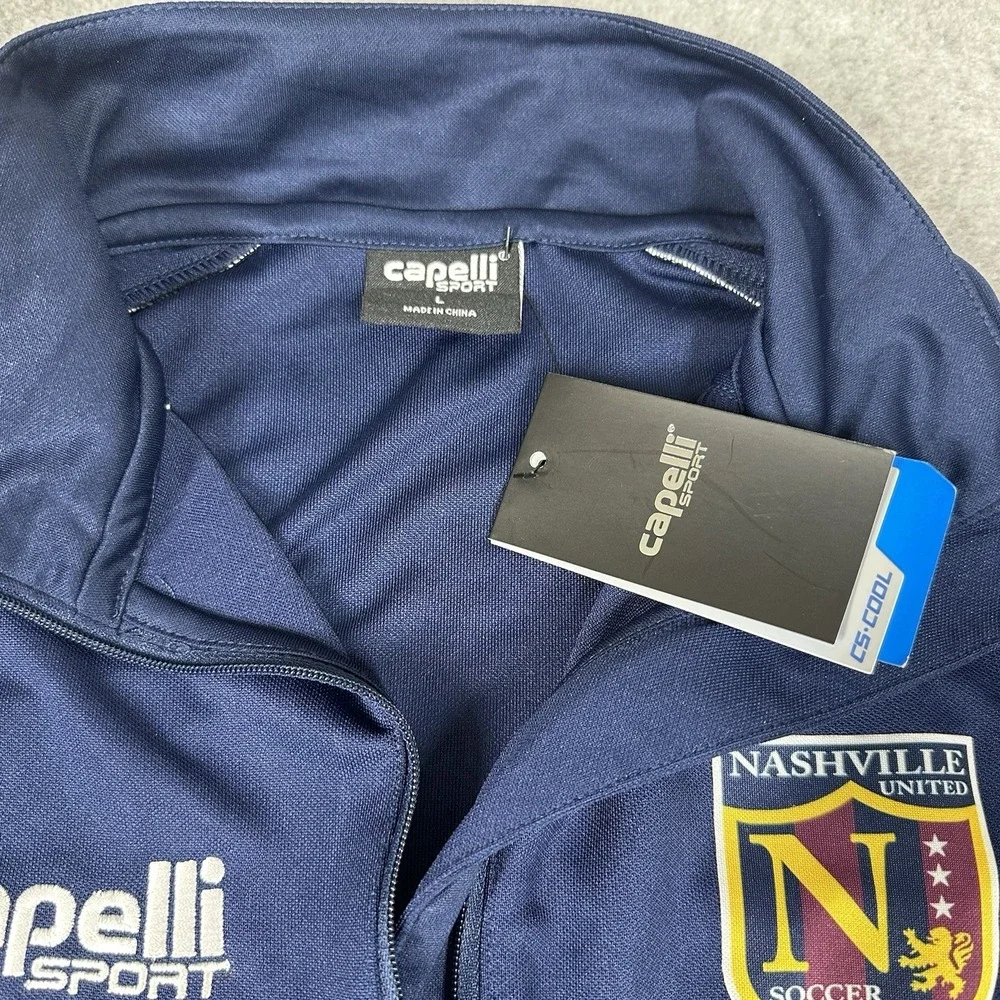 Capelli Sport Nashville United SA Pullover Quarter Zip Jacket Men's Large NWT